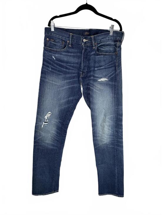 Polo Ralph Lauren Other - Polo Ralph Lauren Varick Slim Straight Jeans 34x34 Distressed Blue Denim